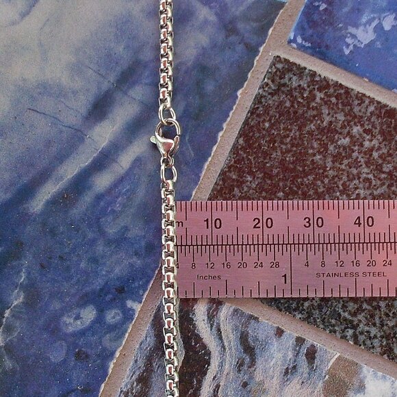 Retired David Yurman Albion Blue Chalcedony Enhancer Pendant w/Chain - 14K/925 - Picture 10 of 13